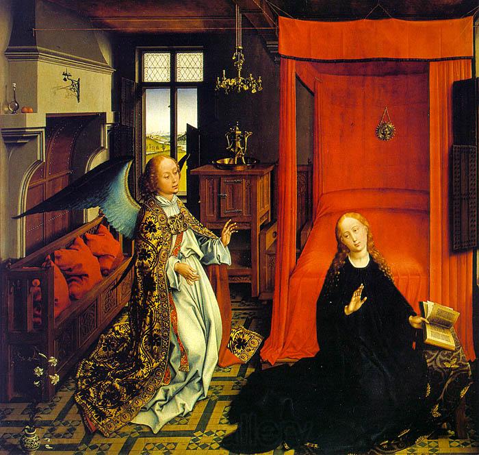 WEYDEN, Rogier van der The Annunciation Germany oil painting art